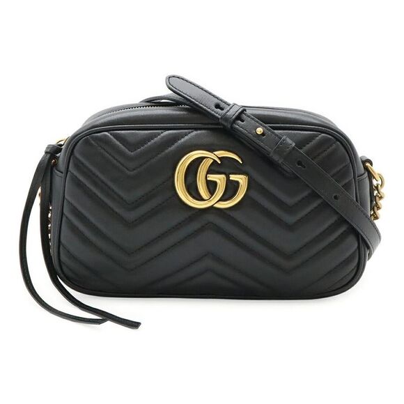 gucci Handbags - Pre Loved gucci Marmont Shoulder Bag Women black | black Shoulder Bags